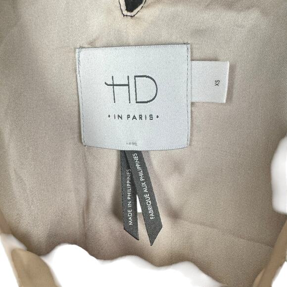 HD In Paris Anthropologie Black Beige Sleeveless Strappy Layered Halter Tank Top - Picture 9 of 11